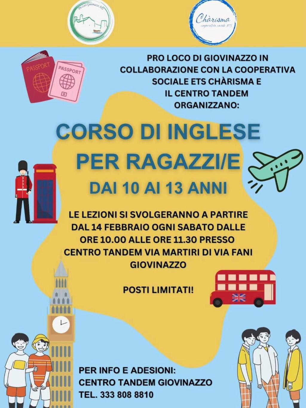 La Pro Loco investe sui giovani: al via un corso gratuito di lingua inglese